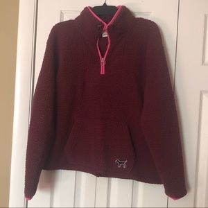 Pink Victoria Secret pullover Sherpa